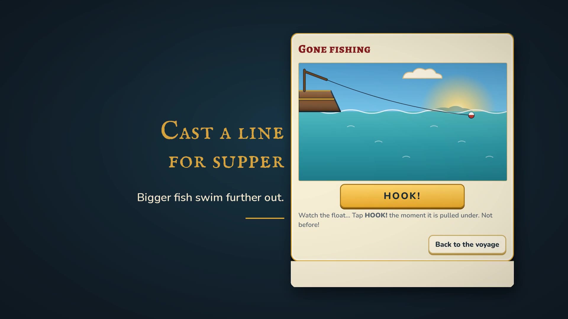 Fishing mini-game